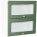 Corp superior vitrina 80 cu 2 usi orizontale Zebra MDF verde